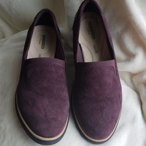 Purple Clark's shoes size 10